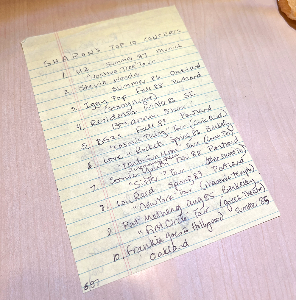 Image of a handwritten list on a piece of paper